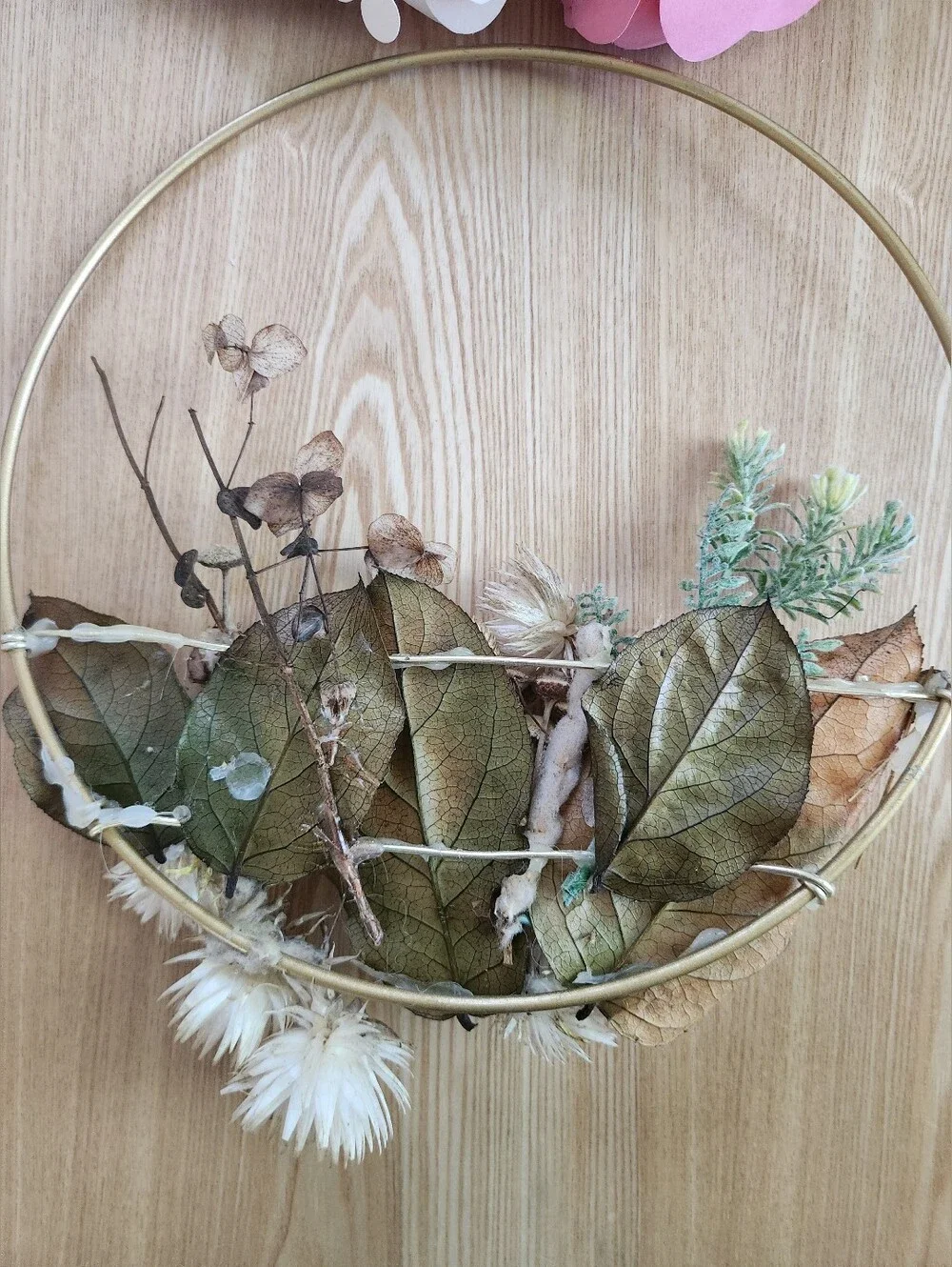 Lot Of 2 Homemade Floral Wreaths